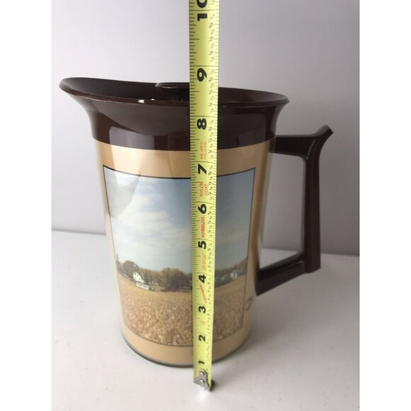 Vintage Thermo Serv Insulated Pitcher Cargill Seed Farm Scene - Picture 2 of 10